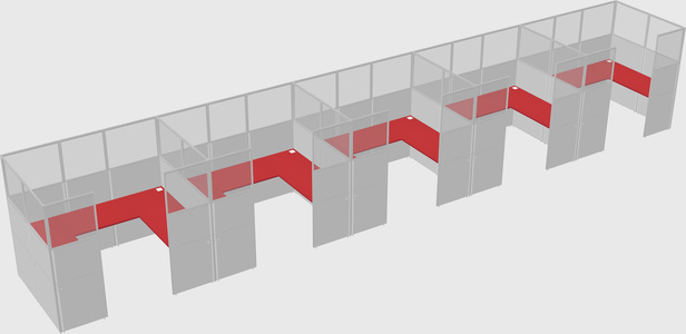 U-shaped cubicle
