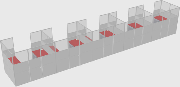 U-shaped cubicle