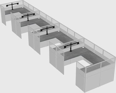 U-shaped cubicle