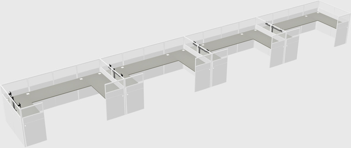 U-shaped cubicle