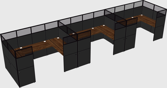 U-shaped cubicle