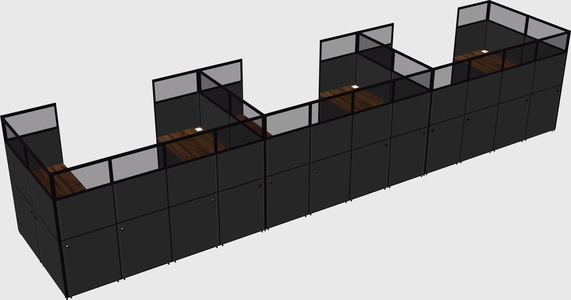 U-shaped cubicle
