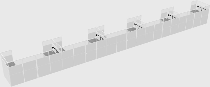 U-shaped cubicle