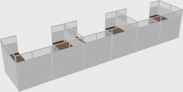 U-shaped cubicle