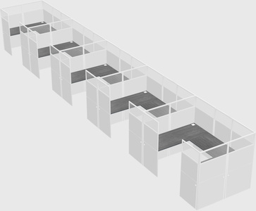U-shaped cubicle