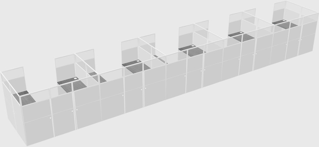 U-shaped cubicle