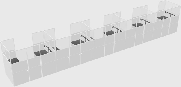 U-shaped cubicle
