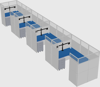 U-shaped cubicle