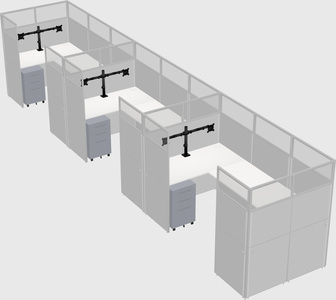 U-shaped cubicle