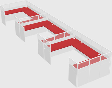 U-shaped cubicle