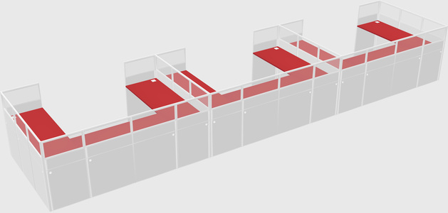 U-shaped cubicle