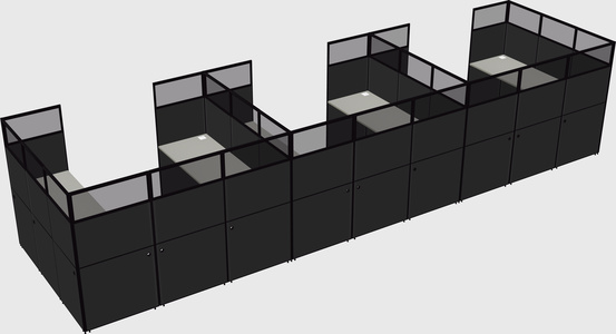 U-shaped cubicle