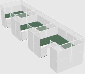 U-shaped cubicle