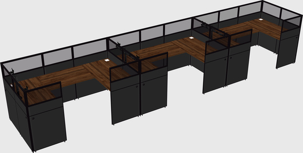 U-shaped cubicle