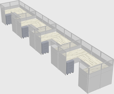 U-shaped cubicle