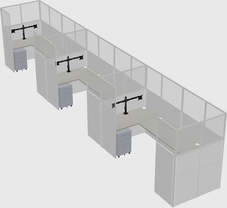 U-shaped cubicle