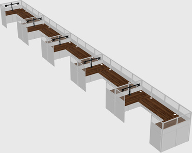 U-shaped cubicle