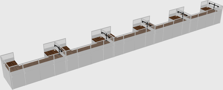 U-shaped cubicle