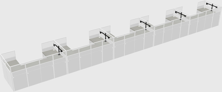 U-shaped cubicle