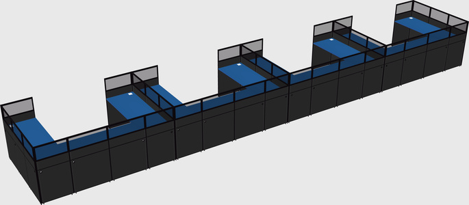 Cabine en u