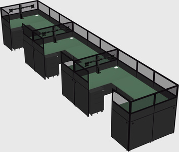 U-shaped cubicle
