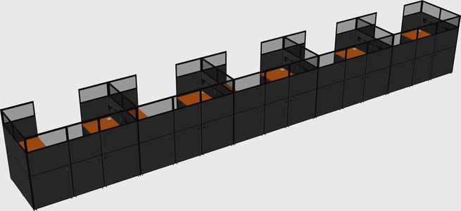 U-shaped cubicle