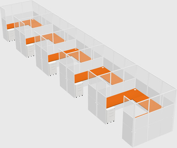 U-shaped cubicle