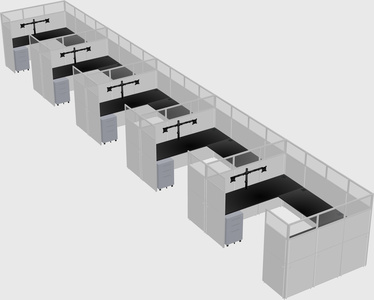 U-shaped cubicle