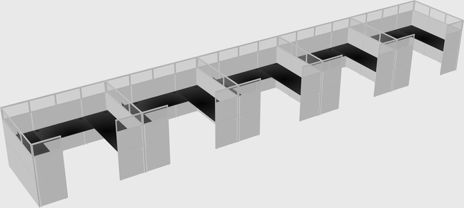 U-shaped cubicle