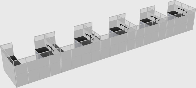 U-shaped cubicle