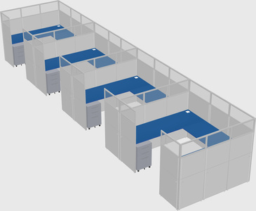 U-shaped cubicle