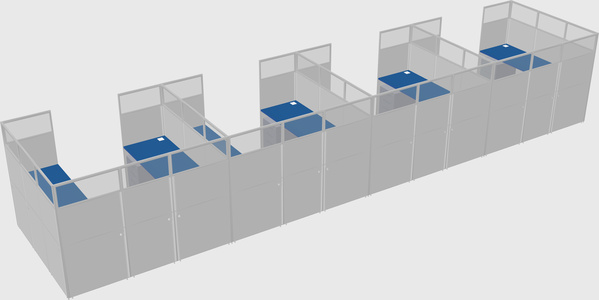 U-shaped cubicle