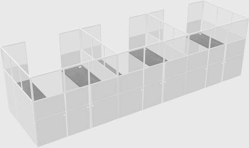 U-shaped cubicle
