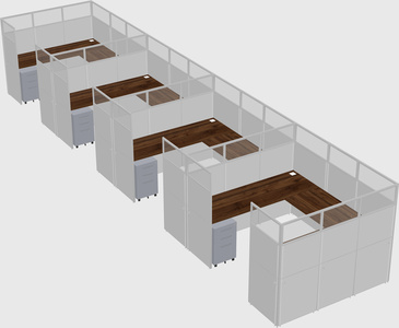 U-shaped cubicle