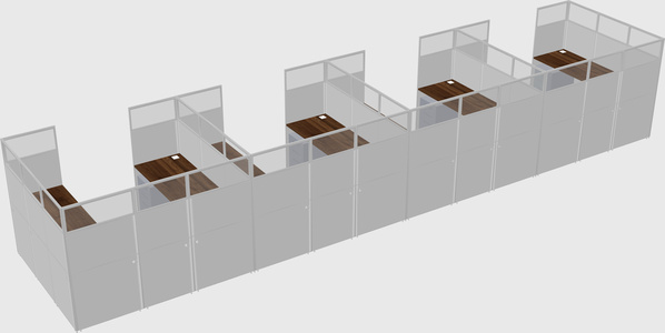 U-shaped cubicle
