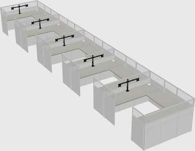 U-shaped cubicle