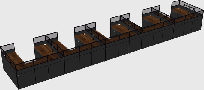 U-shaped cubicle