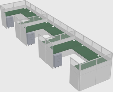 U-shaped cubicle