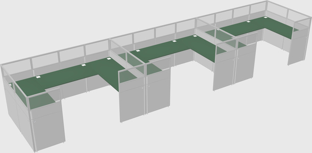 U-shaped cubicle