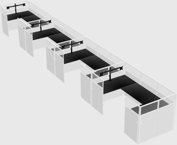 U-shaped cubicle