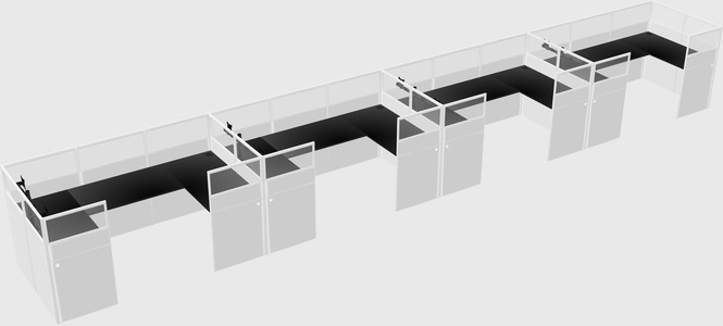 U-shaped cubicle
