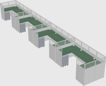U-shaped cubicle
