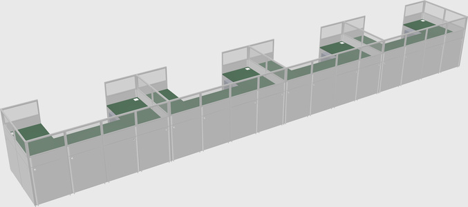 U-shaped cubicle