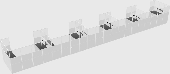 U-shaped cubicle