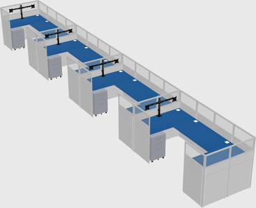 U-shaped cubicle
