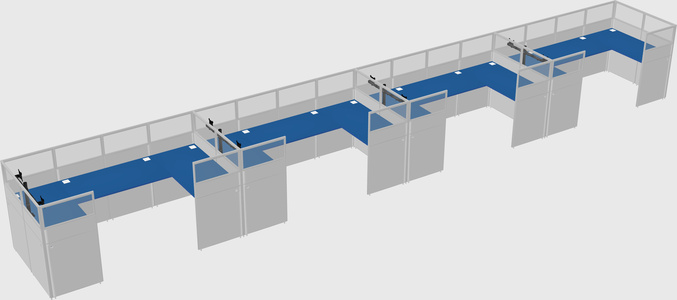 U-shaped cubicle