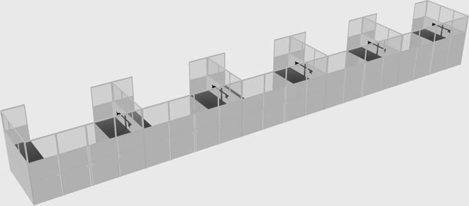 U-shaped cubicle