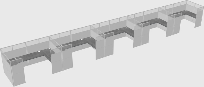 U-shaped cubicle