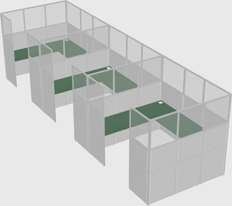 U-shaped cubicle