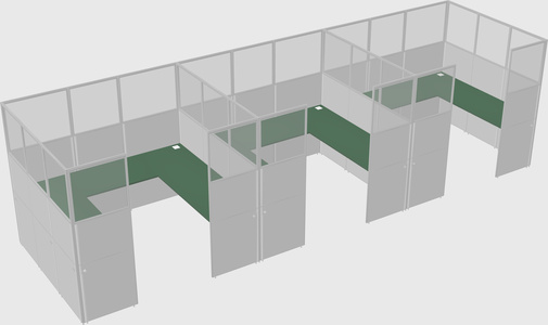U-shaped cubicle